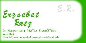 erzsebet ratz business card